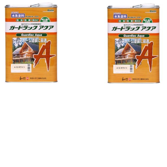 和信ペイント ガードラック アクア Ａ−１２ ホワイト 3.5kg ２缶セット