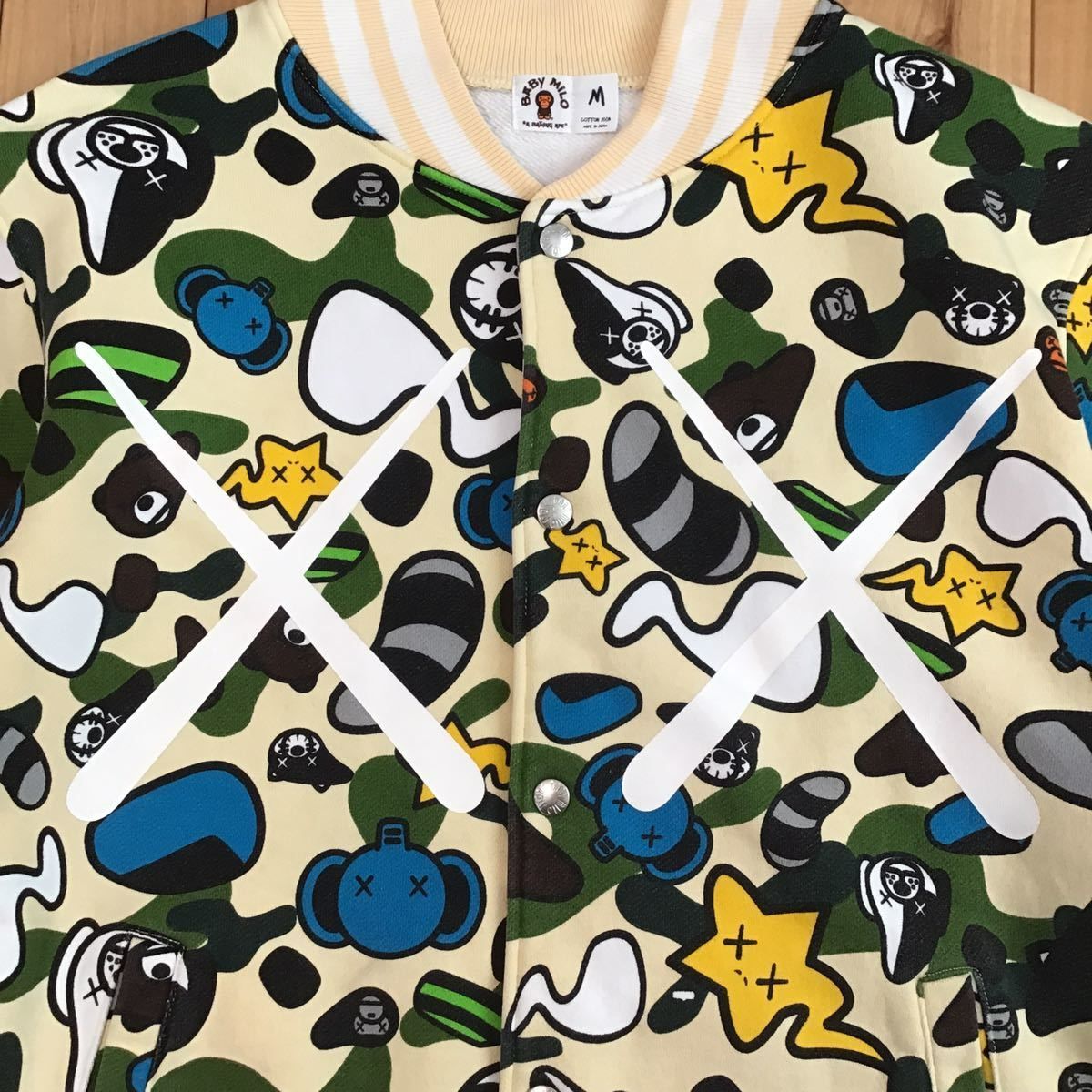 APE BAPE KAWS スウェット スタジャン BABY MILO L - スウェット