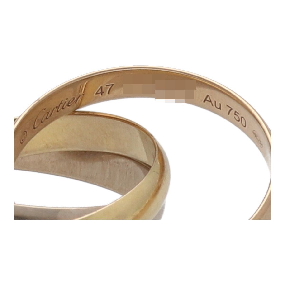 中古】 Cartier カルティエ トリニティ リング SM 47 K18 YG WG