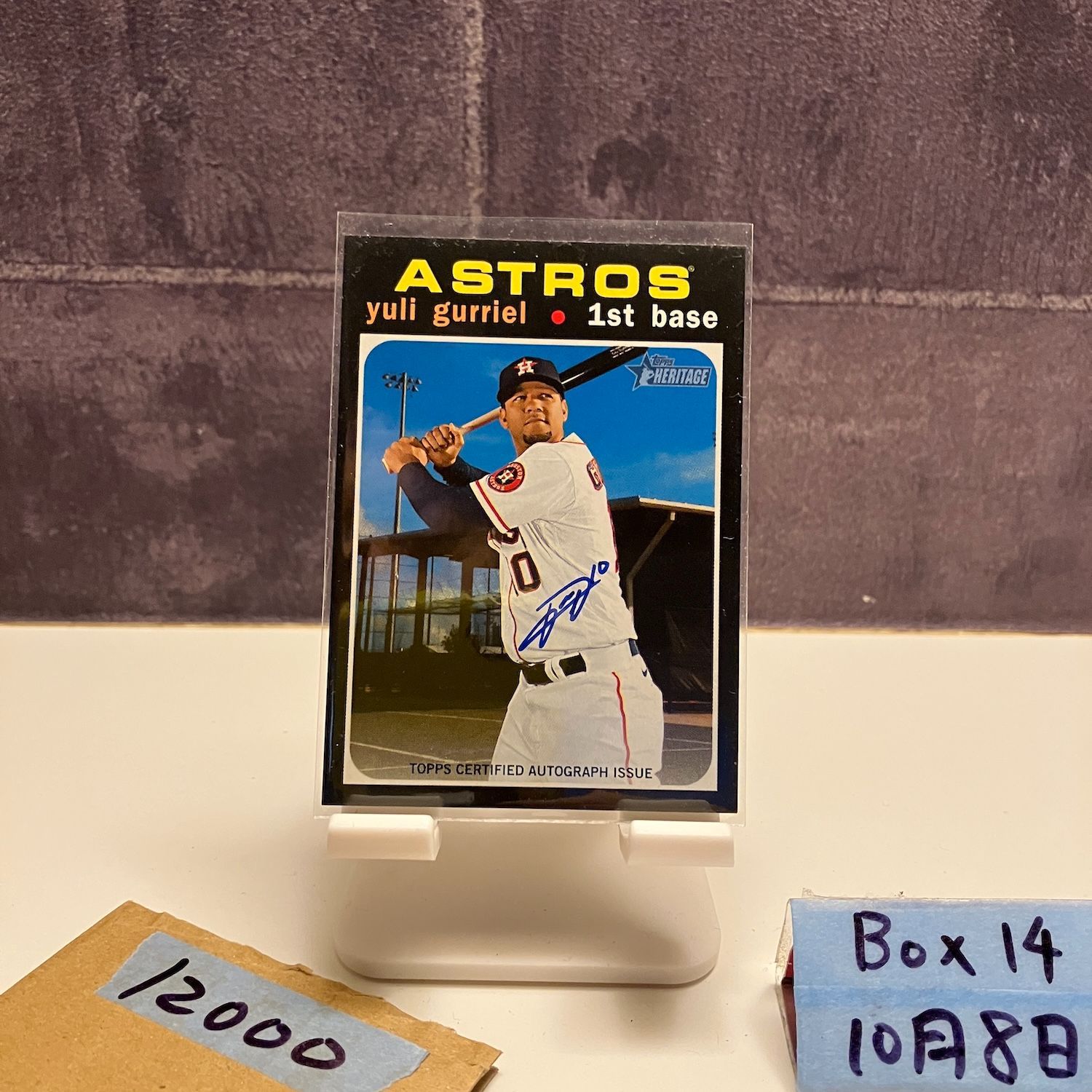 2020 Topps Yuli Gurriel 直筆サインカード Houston Astros カード