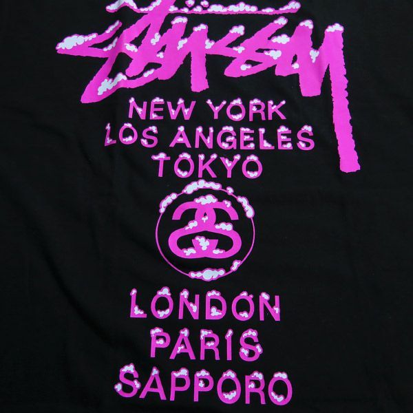 STUSSY ステューシー SAPPORO LTD TEE 札幌チャプト リミテッド エディション Tシャツ ブラック ショートスリーブ 半袖 カットソー