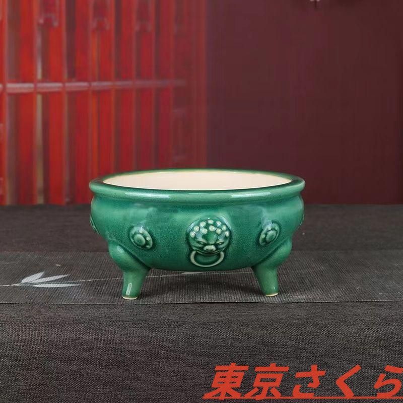 紫砂帯脚中収腰蘭盆 盆栽鉢 植木鉢 小品盆栽鉢 大品盆栽鉢 紫砂帯脚中収腰蘭盆 盆栽鉢 植木鉢 小品盆栽鉢 大品