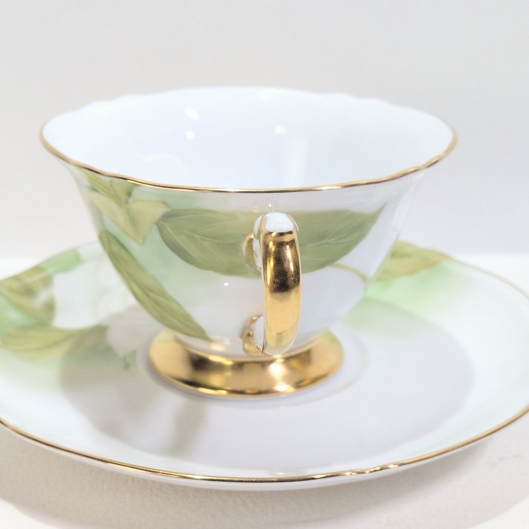 大倉陶園 The Okura 1919 カップ ソーサー 白薔薇 ホワイトローズ 金彩