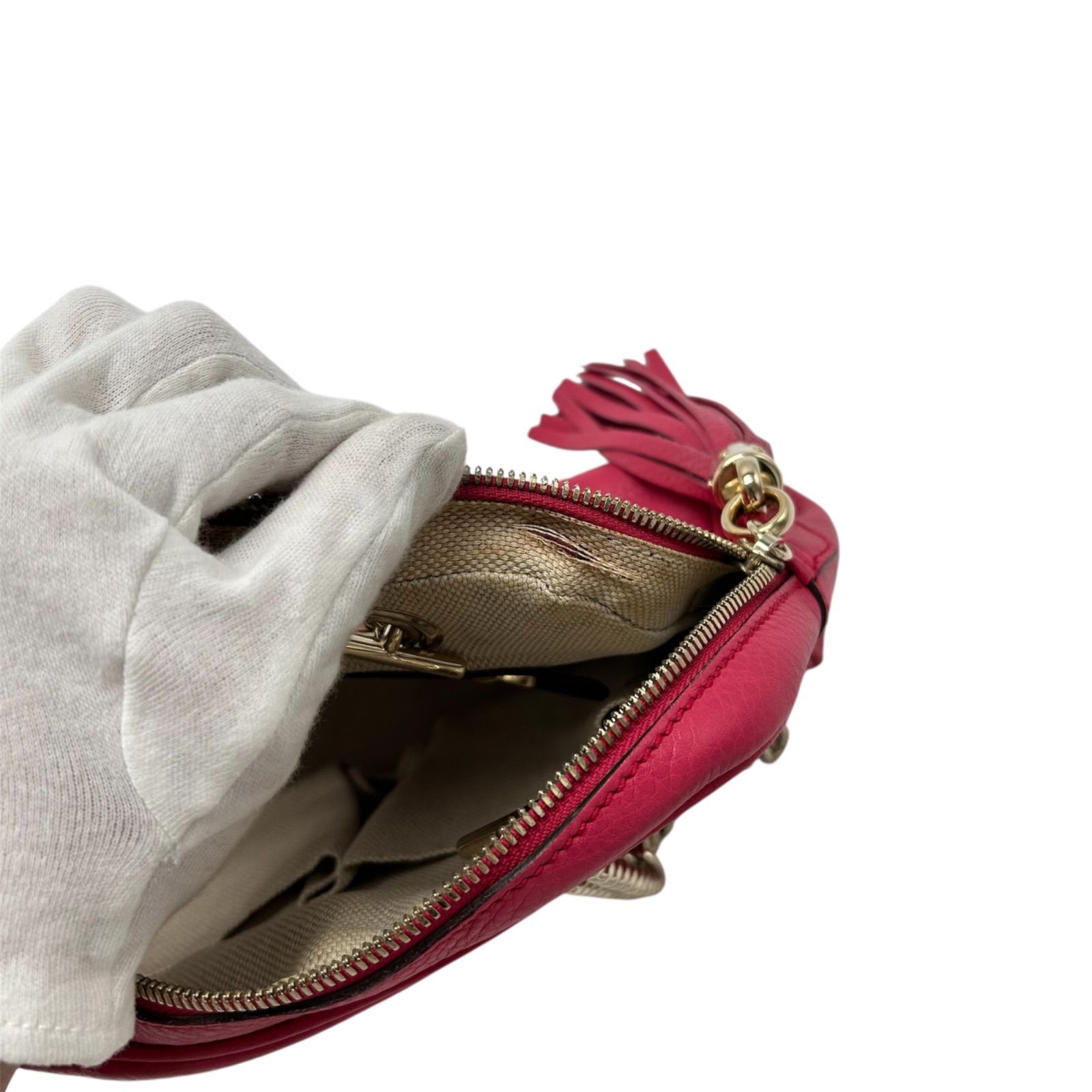 ◎ 極美品 GUCCI グッチ ソーホー チェーン ショルダーバッグ ワン 