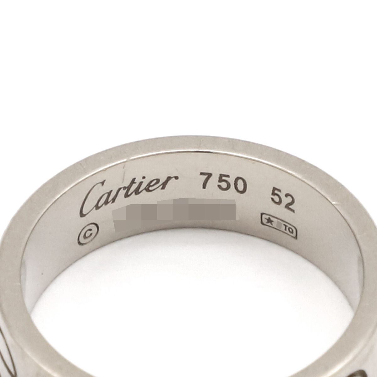 カルティエ Cartier リング 指輪 ラブリング K18WG ホワイト