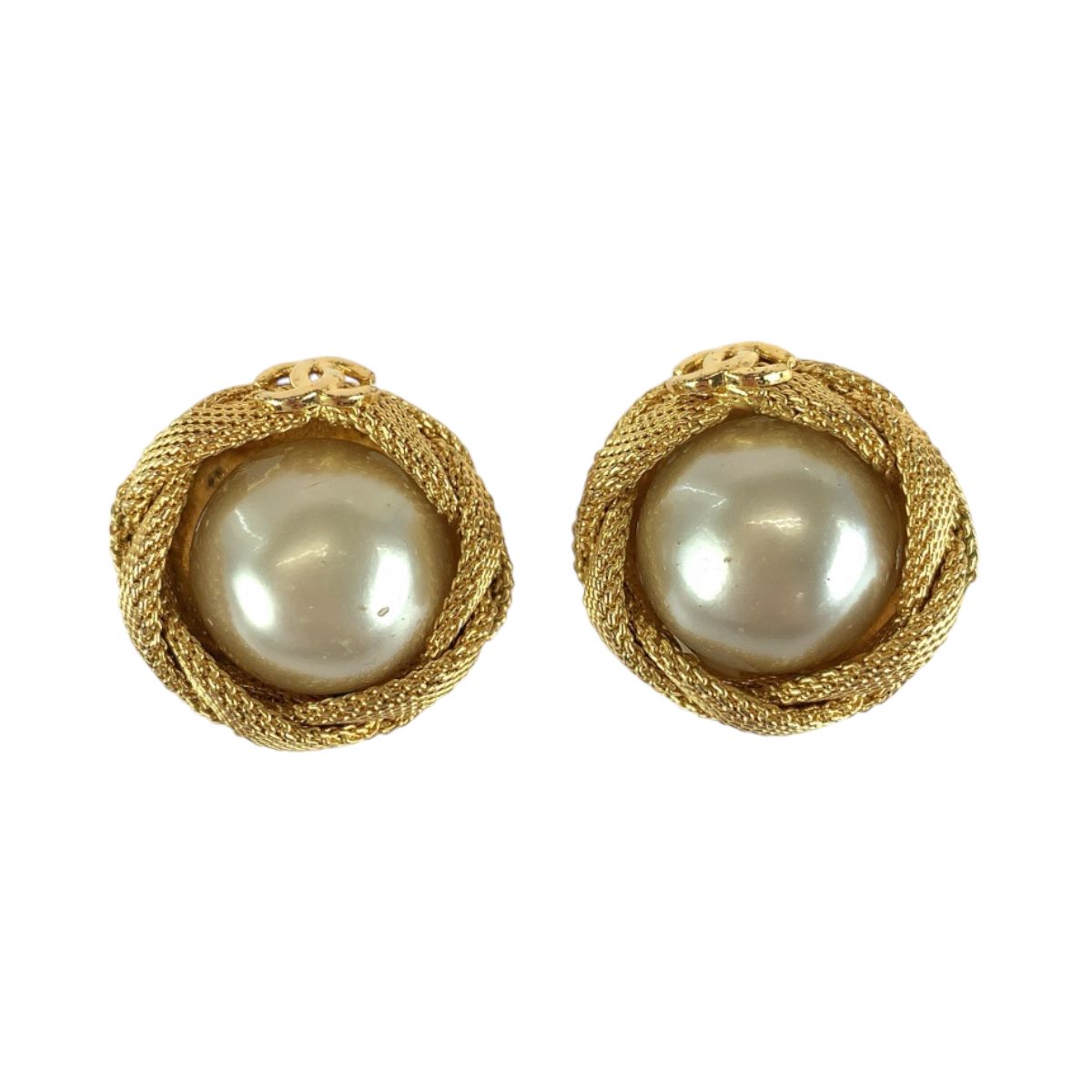 【VINTAGE】シャネル ココマーク パールイヤリング CHANEL シャネル ココマーク パールイヤリング