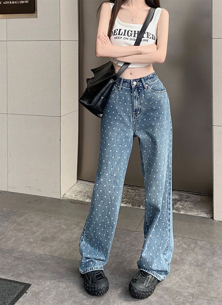 デニム ワイドレッグ パンツ レディース ジーンズ デニムパンツ