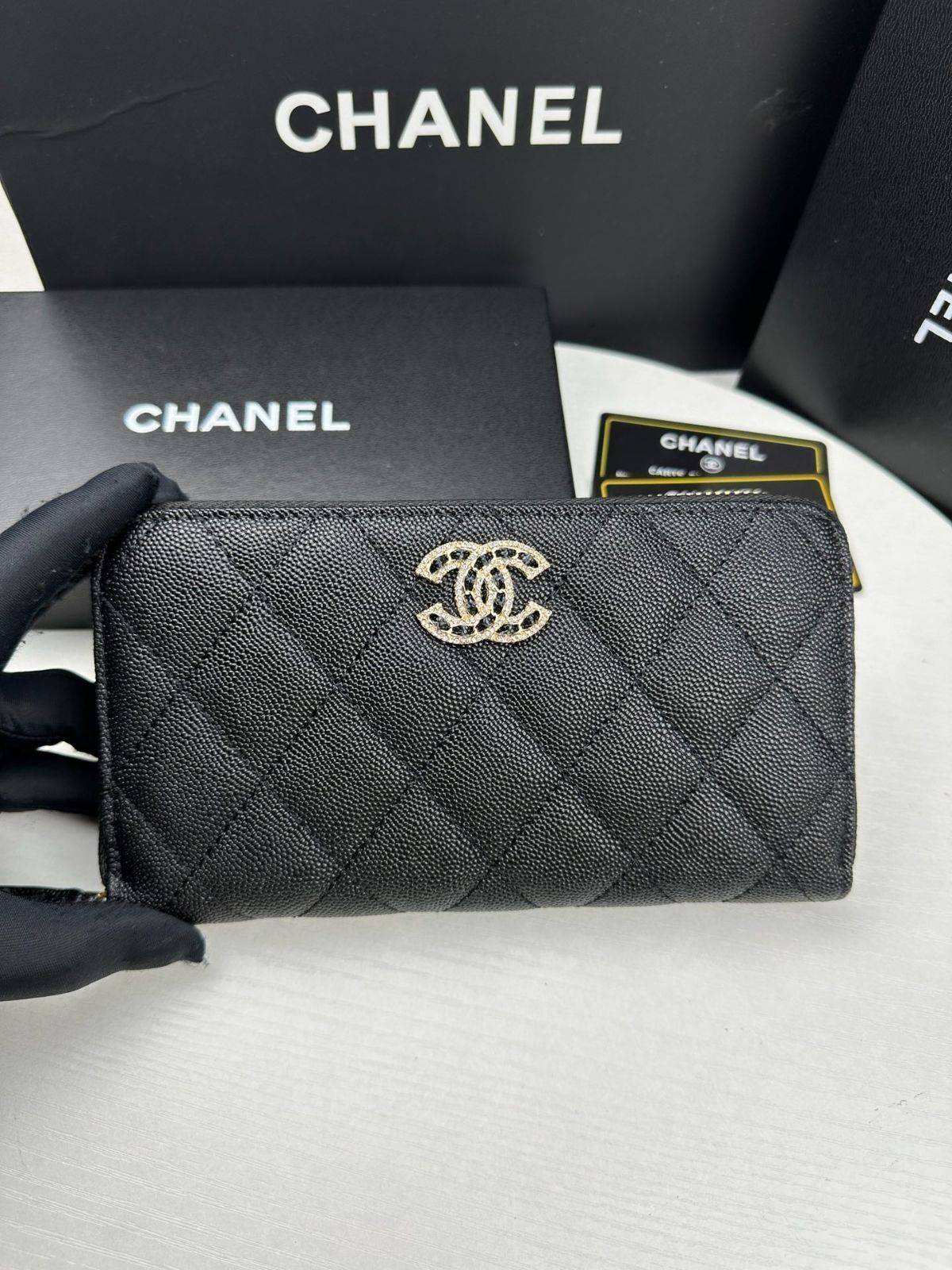 【クールな印象♪】CHANEL クラシックジップロングウォレット 今日特価】シャネル ジップ ロングウォレット, 新作ルーゴ