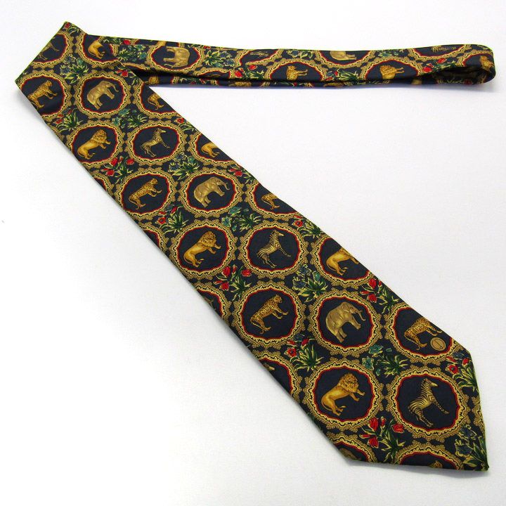 ダンヒル ブランド ネクタイ ロゴ 総亜gら 動物柄 トラ シマウマ