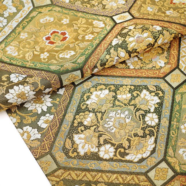 1917 袋帯 古代彫金紋  西陣織   金糸　高級上質上品　約440cm未使用 楽天市場】【新古品】 袋帯 19800円均一 京都 西陣 金箔糸 ラメ