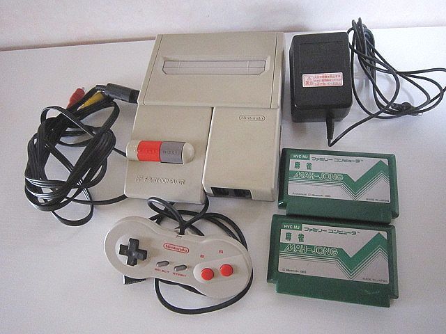 Nintendo 任天堂 ファミリーコンピュータ ニューファミコン 本体 HVC-101 麻雀ソフト ２本 MO4003TAK Shops