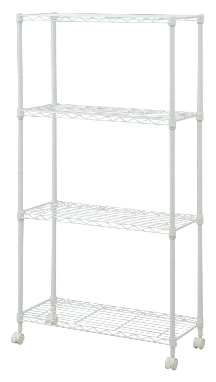 新着商品 山善 YAMAZEN スリムメタルシェルフ ホワイト 幅70棚 キャスター付き 4段 RS-14734CJH WH