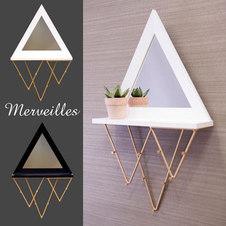 メルヴェイユ アクセサリーホルダー トライアングル ミラー　鏡