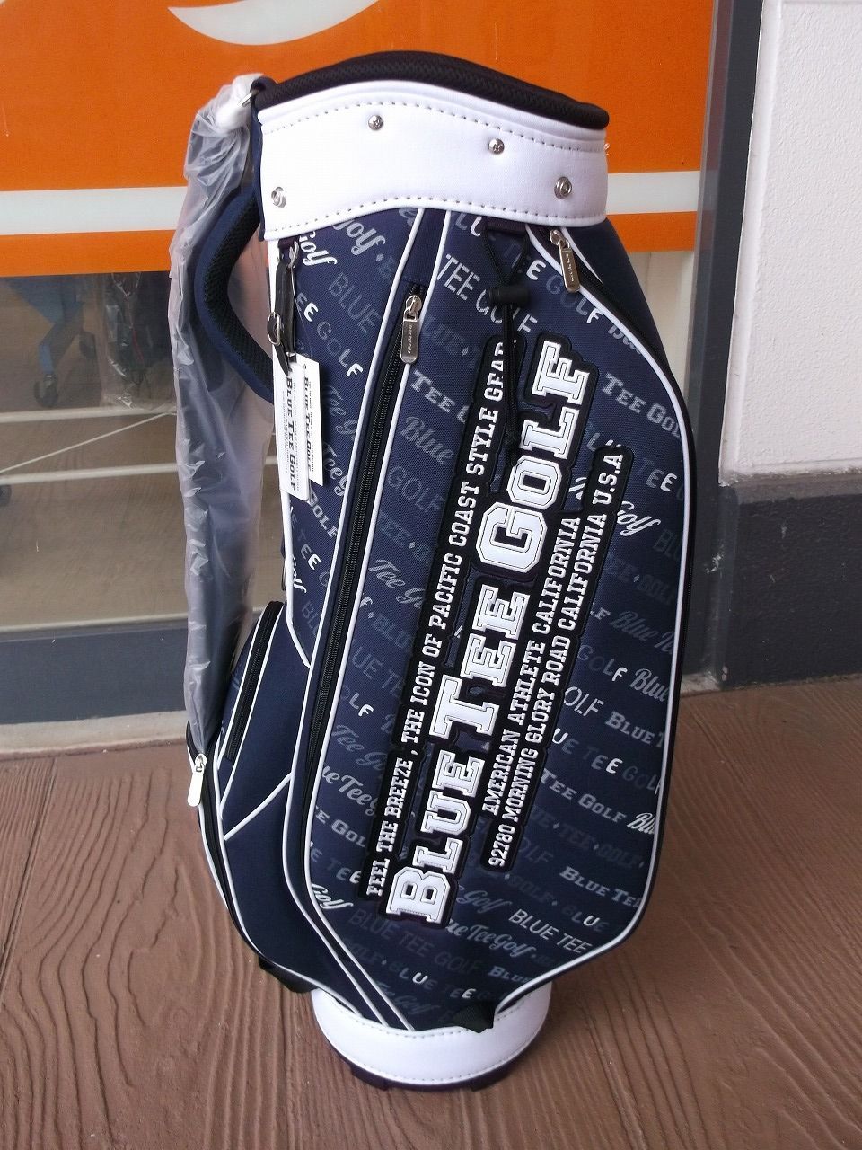 新品 BLUE TEE GOLF CB-026 9型 約3.5㎏ ネイビー キャディバッグ ゴルフバッグ