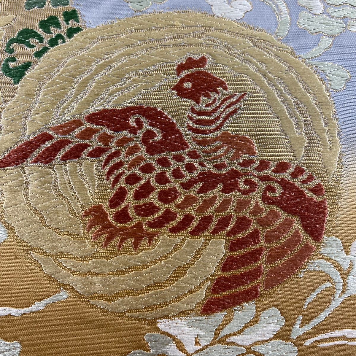 正絹袋帯向かい鳥花唐草 袋帯 秀品 花唐草 鳥 箔 唐織 薄紫 六通 正絹 【中古】 - メルカリ