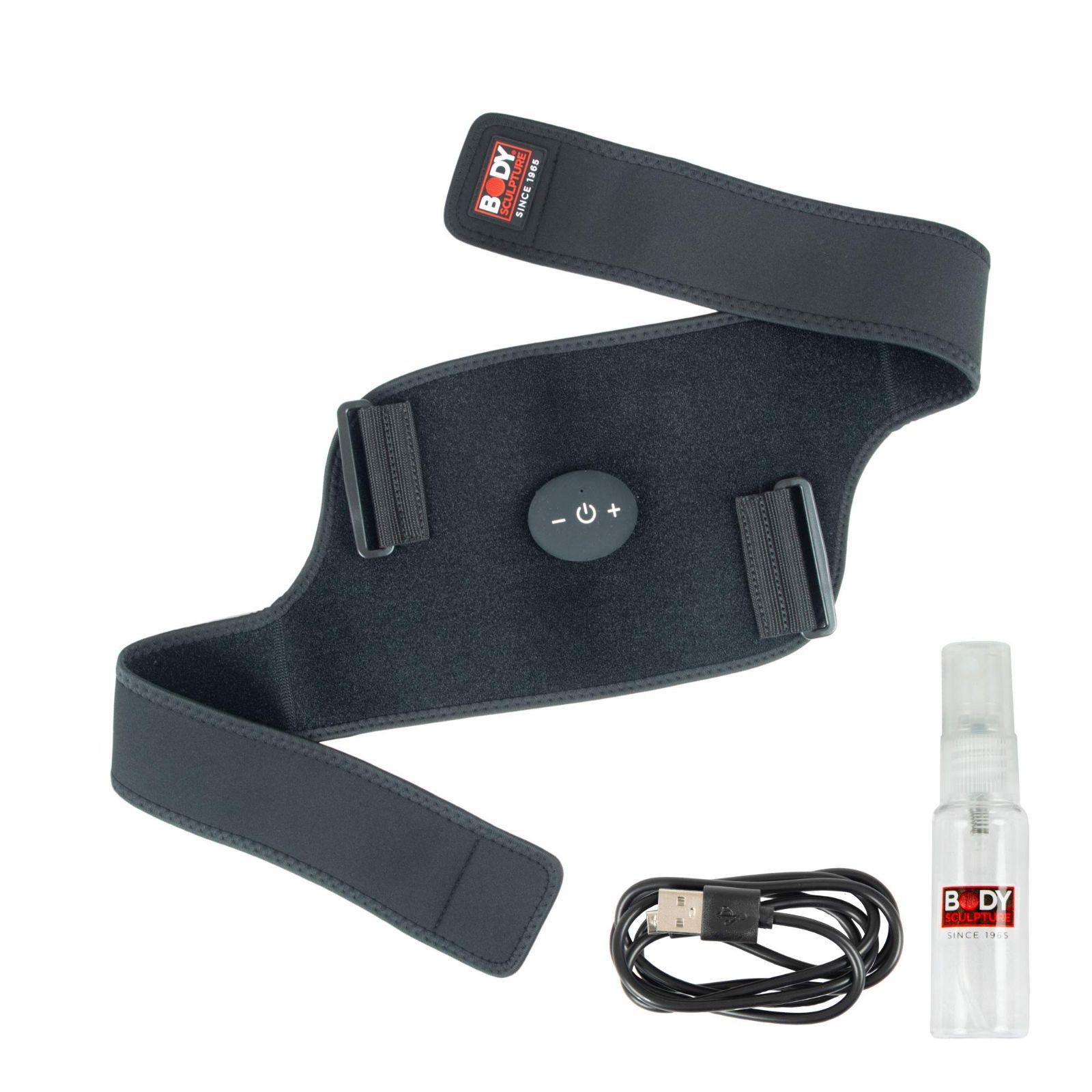 新品 ボディスカルプチャー EMS BODY FITTER 【水を吹きかけるだけ ジェルパッドのいらないEMS】 腹筋 腕 ふくらはぎ ふともも トレーニング ベルト USB充電式 10段階強度レベル 男女兼用 日本語説