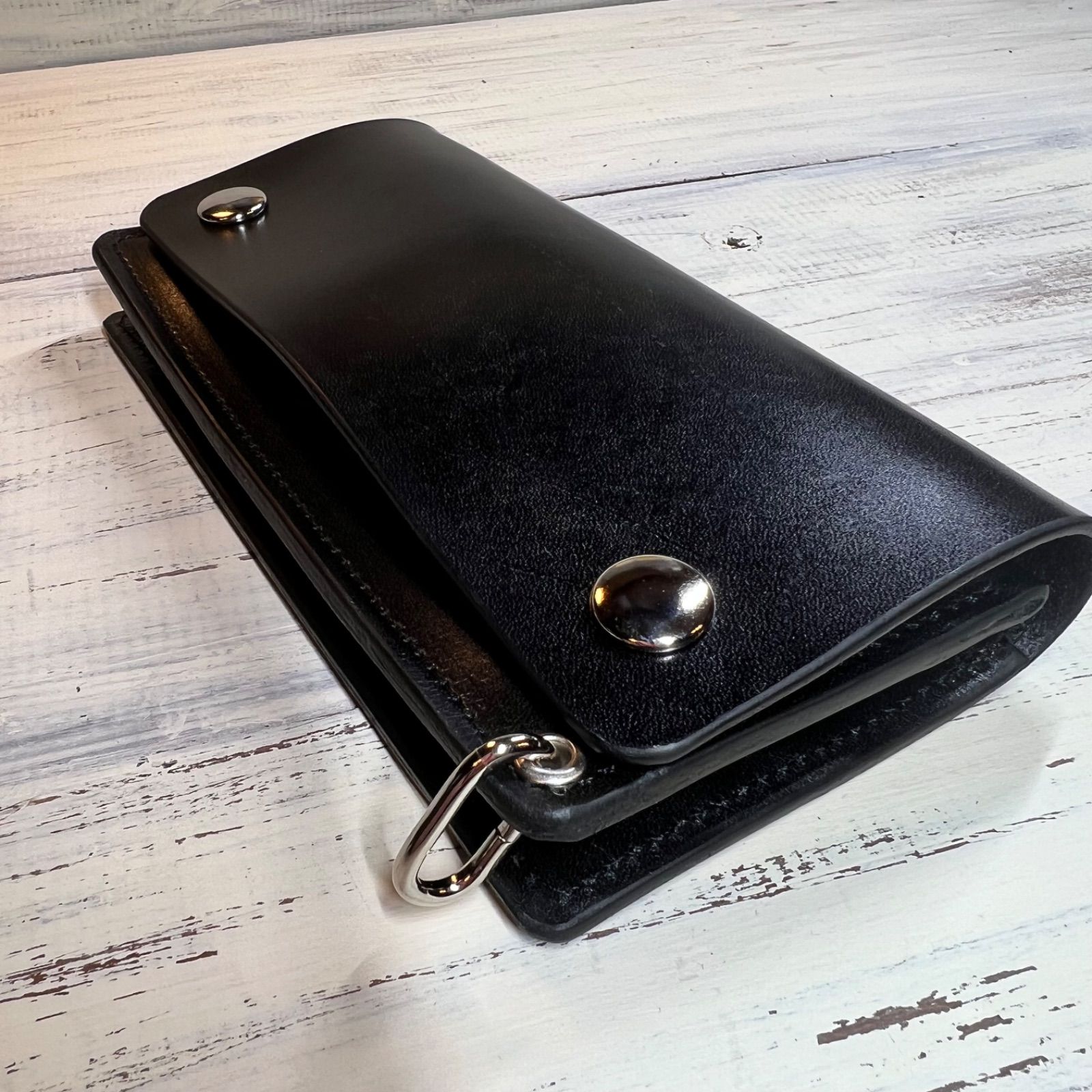 ハンドメイド】ロング トラッカーウォレット 小判カン ハンドメイド