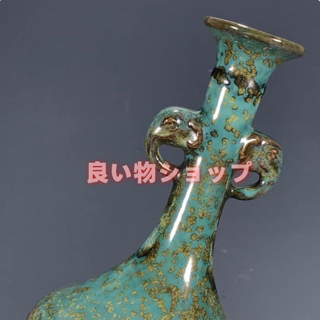 骨董品　象嵌の花瓶 照勝 桐鳳凰金銀象嵌花瓶 一対 26×26×53 古裂会 第144回入札