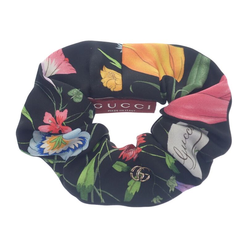 GUCCI 花柄 シルク ヘアゴム GUCCI 花柄 シルク ヘアゴム
