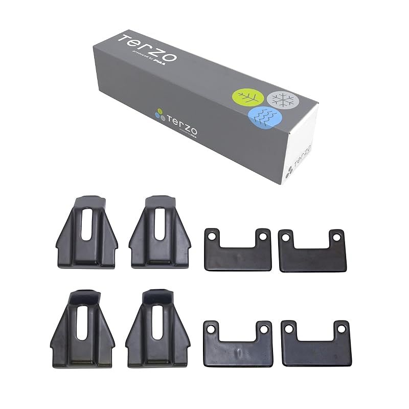 Terzo テルッツォ (by PIAA) ベースキャリア 車種別取付ホルダーセット 4個入 ダイレクトルーフレールタイプ ブラック エアロバー用 【マツダ CX-5 CX-8 メルセデスベンツ GLAクラス 他】 SR1 SR1