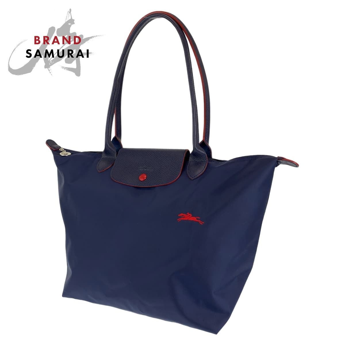 美品 Longchamp ロンシャン ル プリアージュ クラブ ネイビー 紺