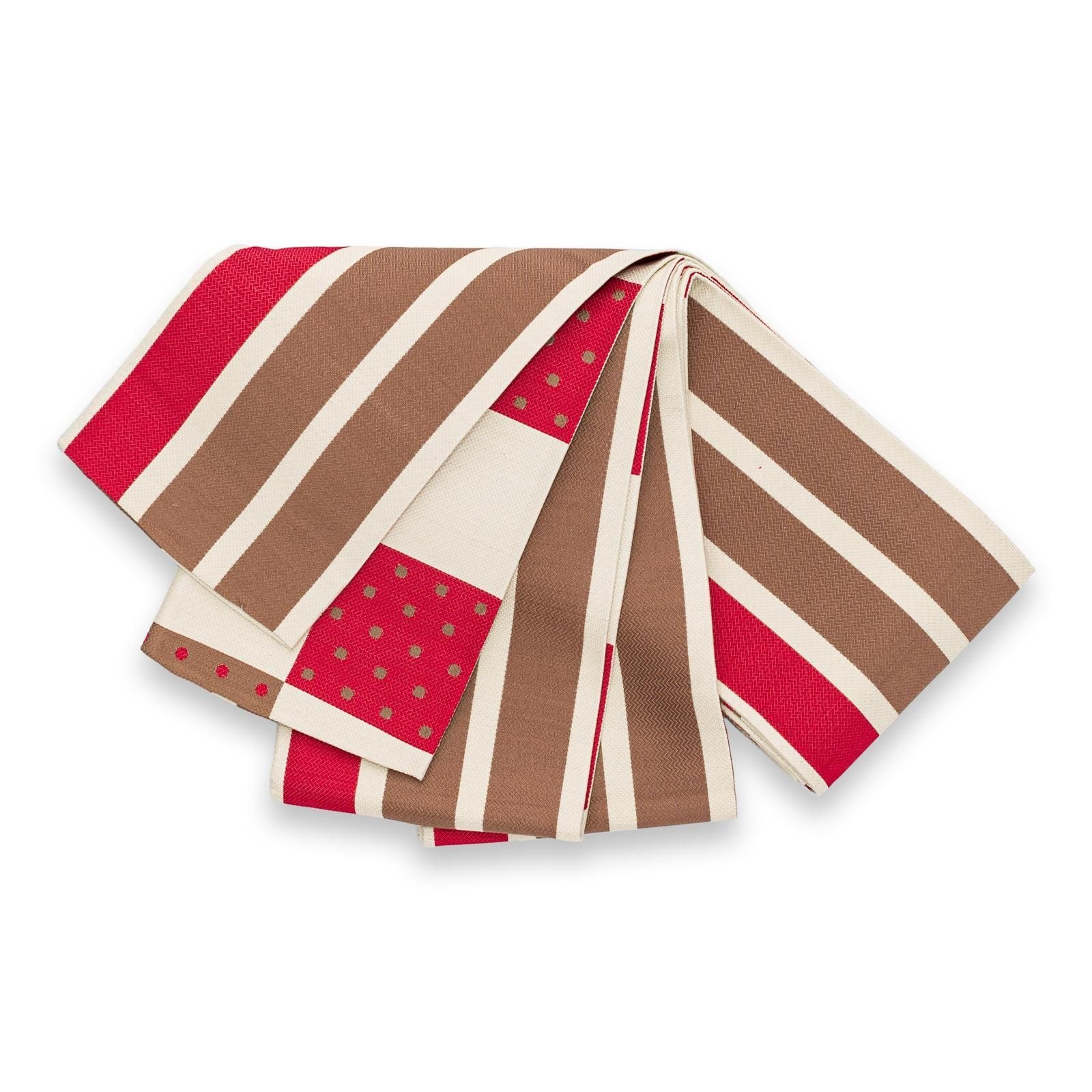 新品未仕立て 博多織 協和 小袋帯 半幅帯 リバーシブル 長尺 正絹 子犬