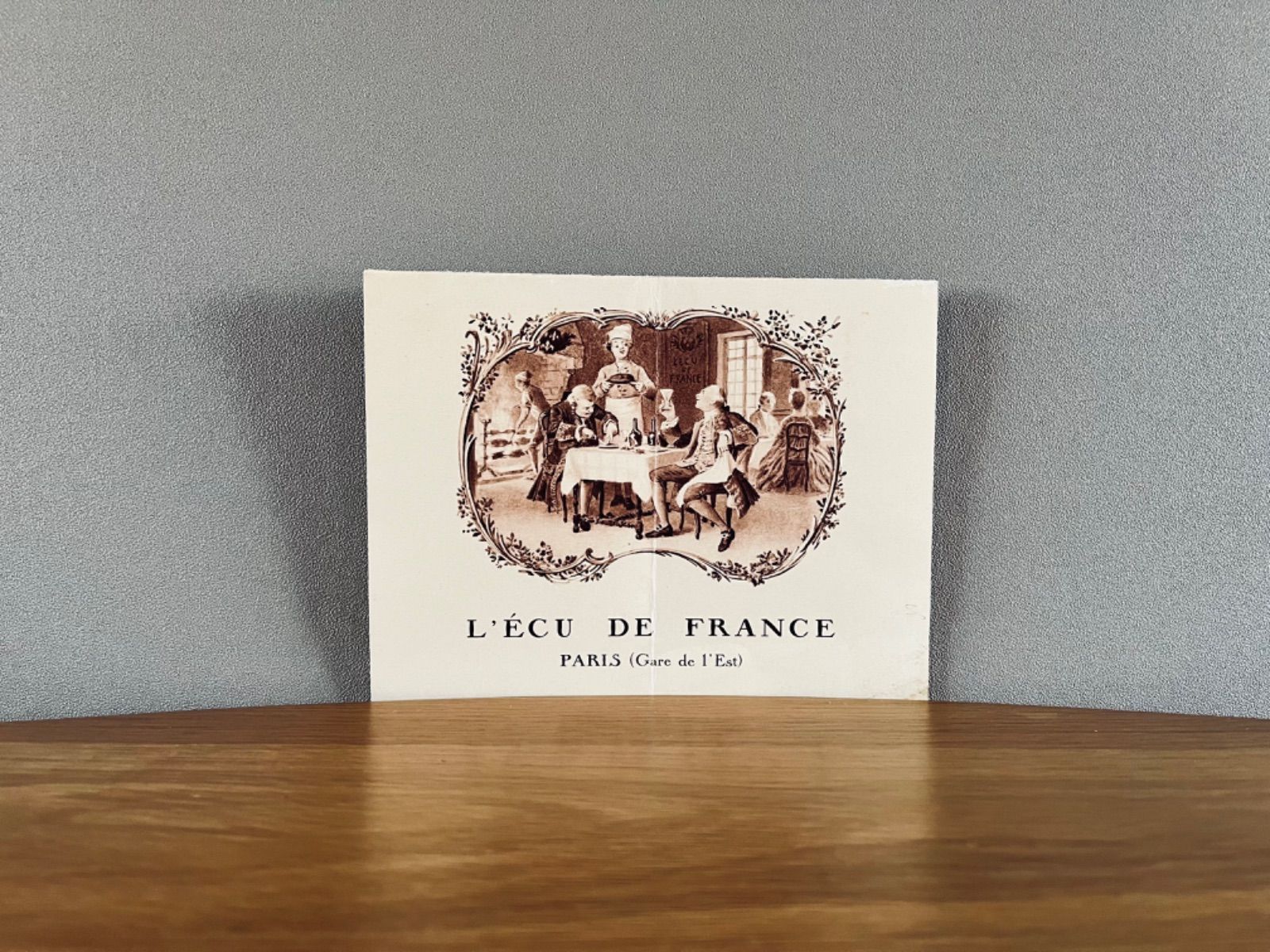 フランスの古いレストランのメニュー　アンティーク　ブロカント　蚤の市　古道具　骨董品　パリ　フランス