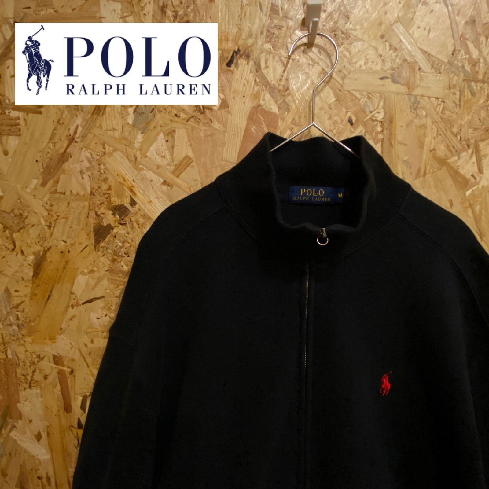 POLO Ralph Lauren メンズフルジップニット シンプルワンポイント M 