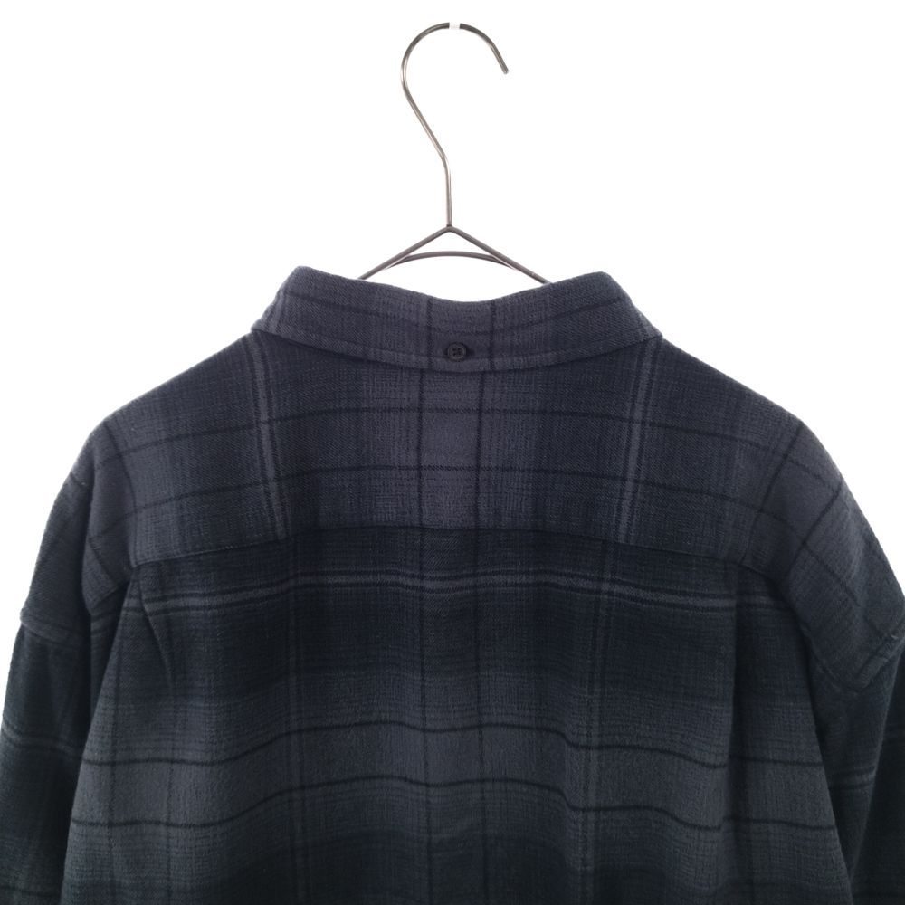 SUPREME (シュプリーム) 23SS SHADOW PLAID FLANNEL SHIRT シャドウプレイドフランネルシャツ長袖チェックシャツ  ブラック - メルカリ