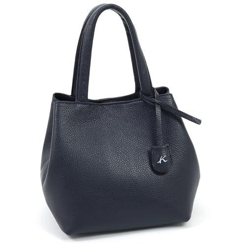 キタムラ シュリンクレザー B 対応フォルムチェンジハンドバッグ Z 0598 レディース ダークブルー 紺 10102