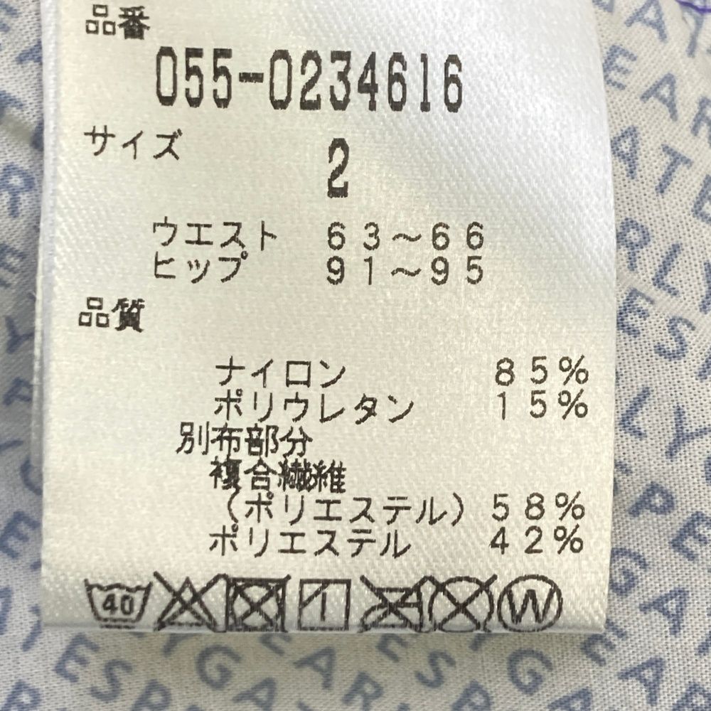 サイズ：2 PEARLY GATES パーリーゲイツ 異素材切替 ストレッチ
