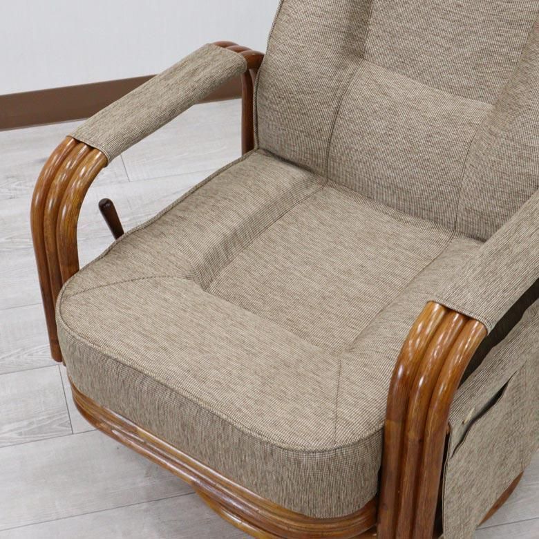 ラタンリクライニングチェア一人がけ