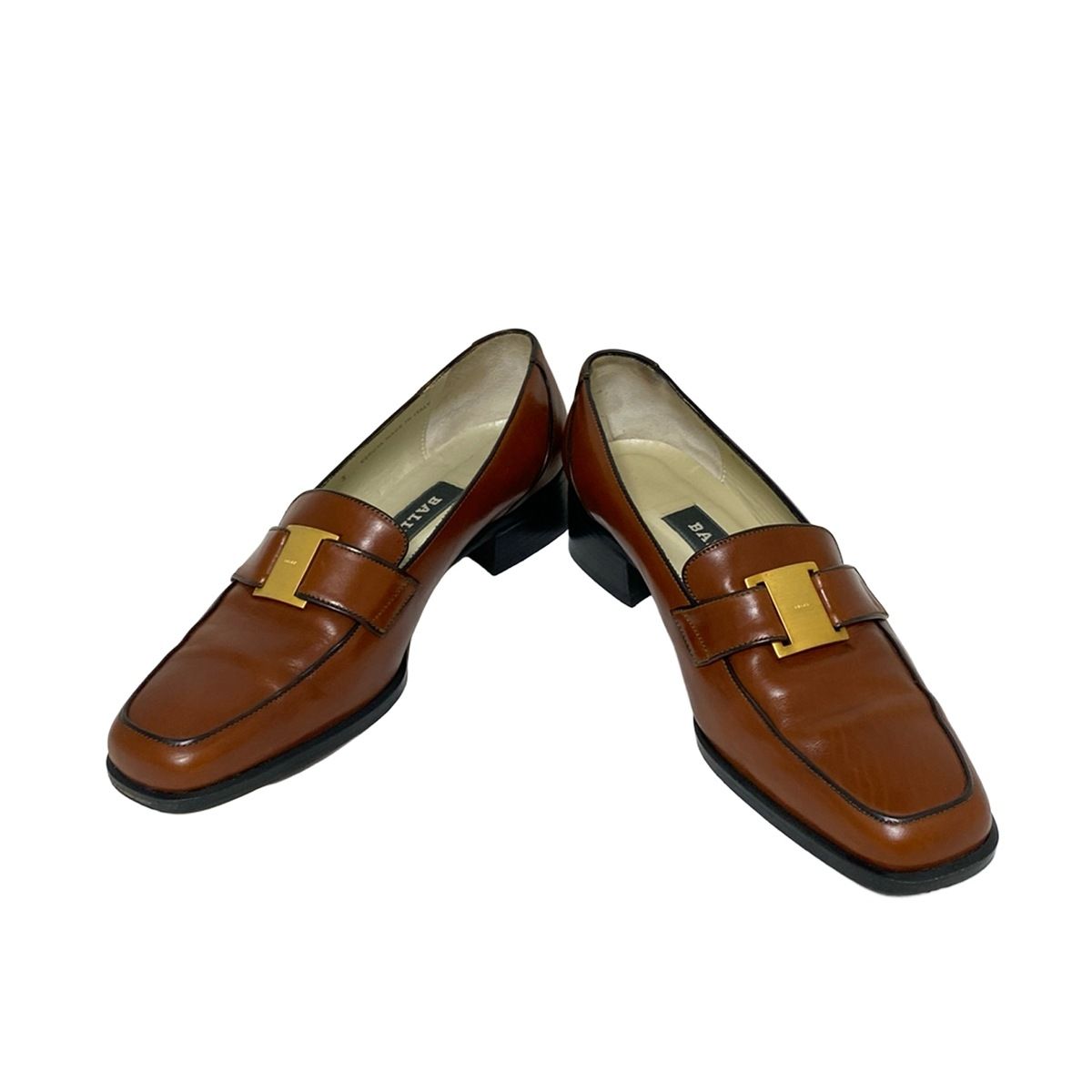 BALLY バリーゴールドビットローファー US7.5E ブラウン 革靴 1937167756.jpg?1686393467