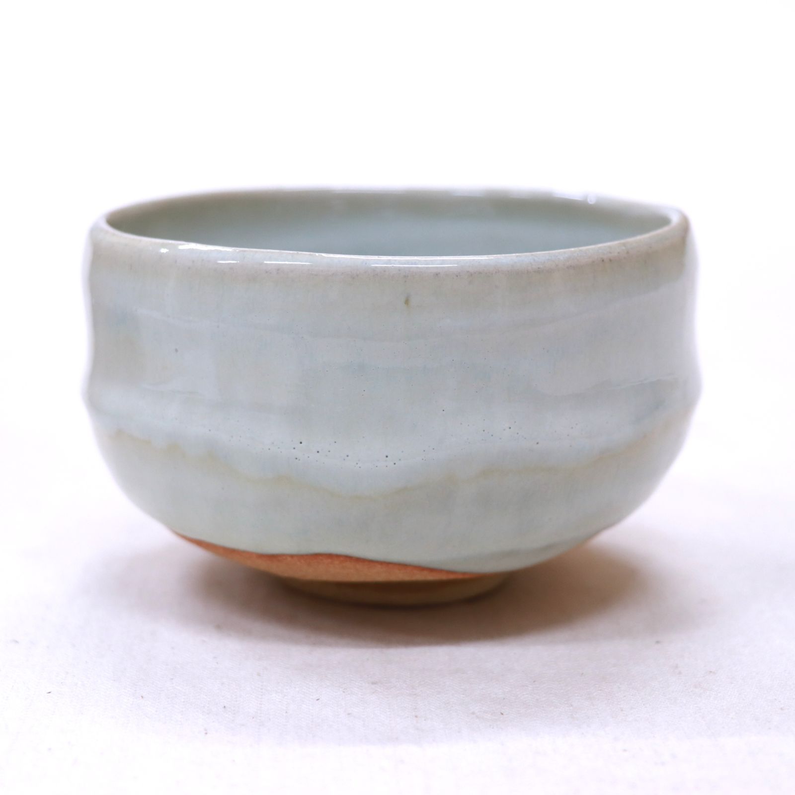 赤膚焼 抹茶茶碗 尾西楽斎（未使用品） 奈良絵 赤膚焼 抹茶茶碗 【香柏窯】 尾西楽斎 作家物 未使用自宅