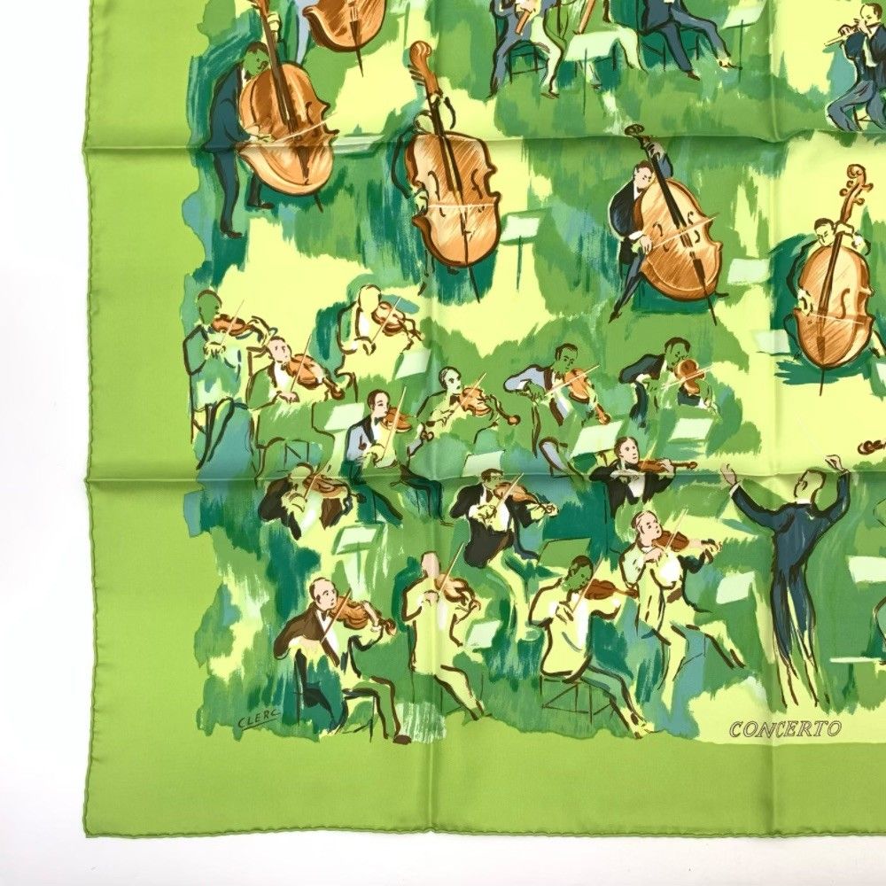 未使用級 HERMES エルメス カレ90 シルク スカーフ CONCERTO
