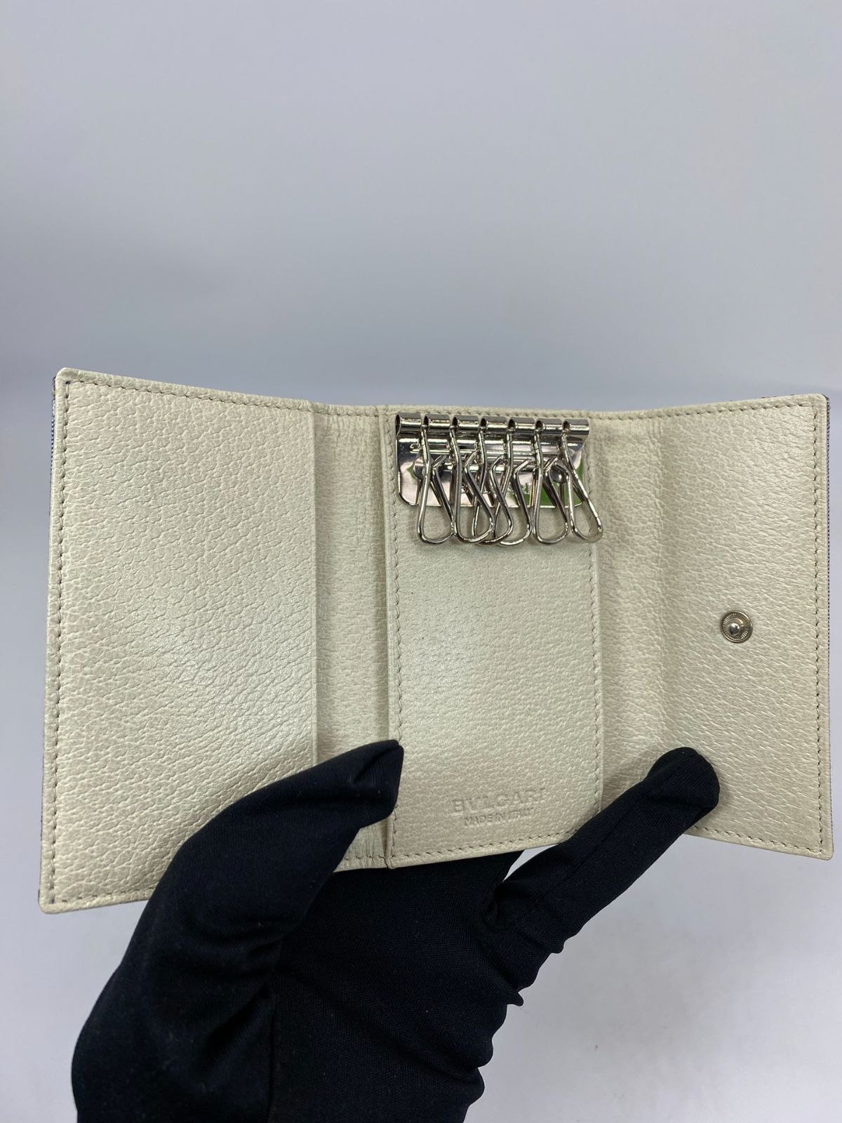 BVLGARI ブルガリ 6連キーケース キャンバス生地 6837 BVLGARI ブルガリ 6連キーケース キャンバス生地 管理番号：6837