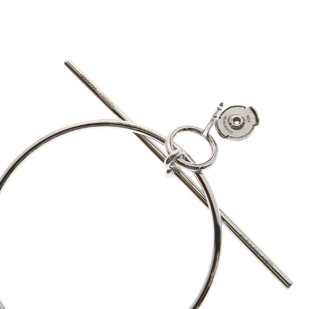 HERMES (エルメス) ループMM エシャペ Ag925 SV シルバー ピアス  