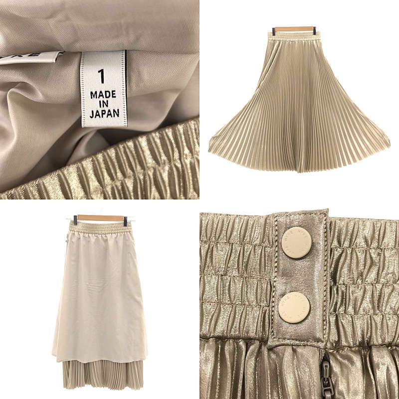 美品】 HYKE / ハイク | 2023SS | サイドジップ プリーツスカート / 総  