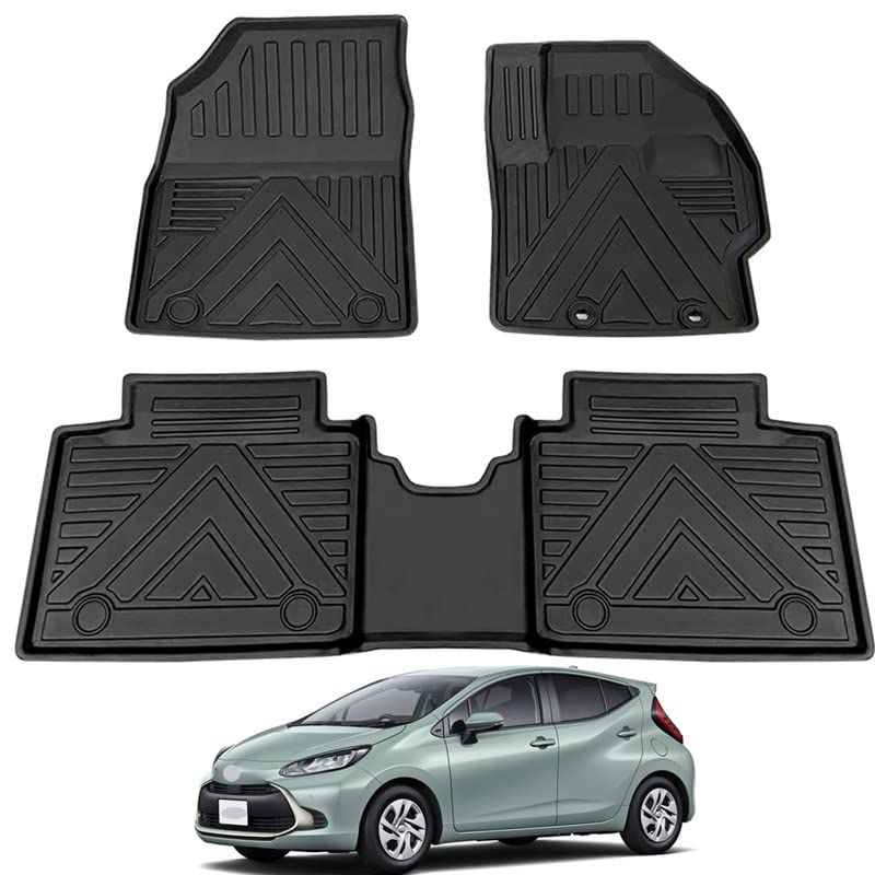 トヨタ 新型 アクア MX系 3Dフロアマット 3Dカーマット 立体フロアマット 車専用 フロアマット 立体カーマット TPE材質 耐汚れ 抗菌効果 防水 滑り防止 保護パーツ カー用品（TOYOTA AQUA 2021年7月