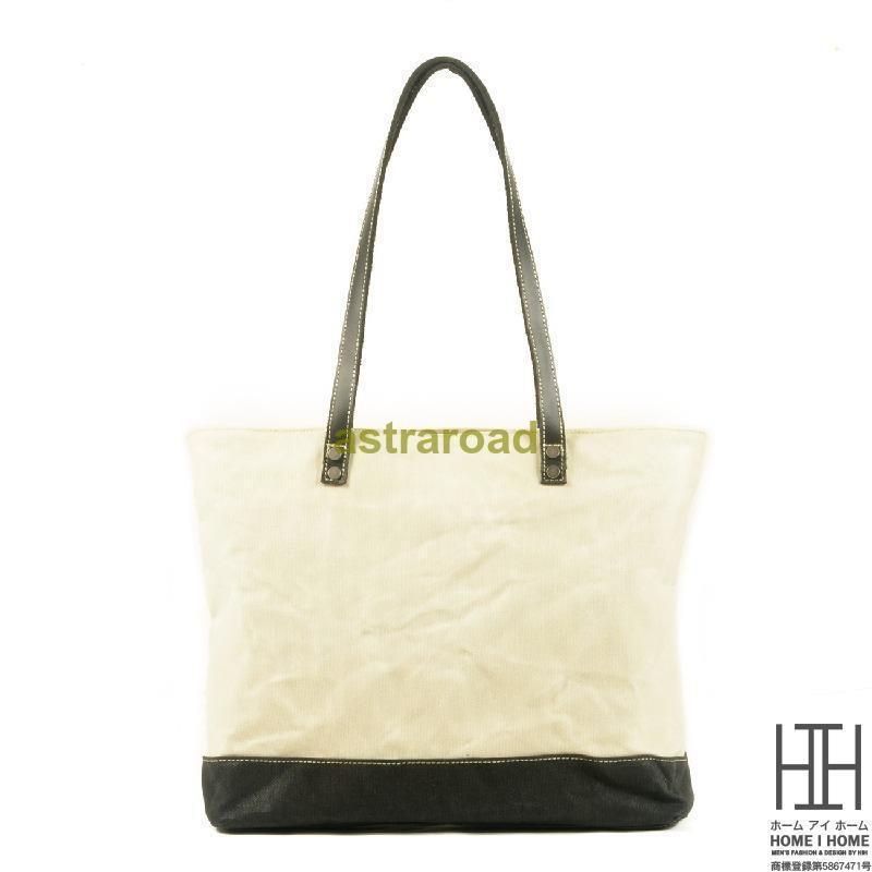 スタイリッシュ ワックスコットントート