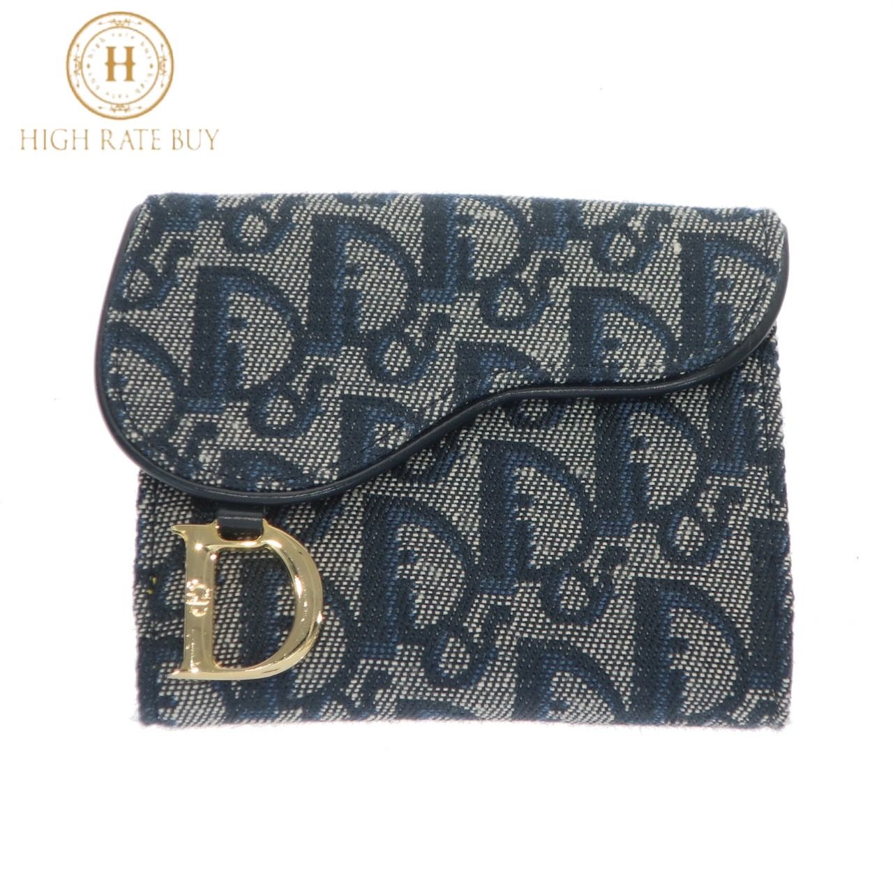 美品 Christian Dior ディオール 二つ折り 財布 CDロゴ Christian Dior クリスチャンディオール 二つ折り財布 レザー CD
