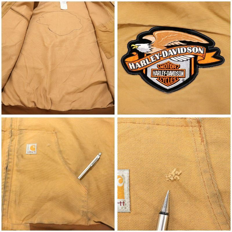 カーハート✖️ハーレー　ジャケット 00s USA製 Carhartt アクティブジャケット ハーレーダビッドソン