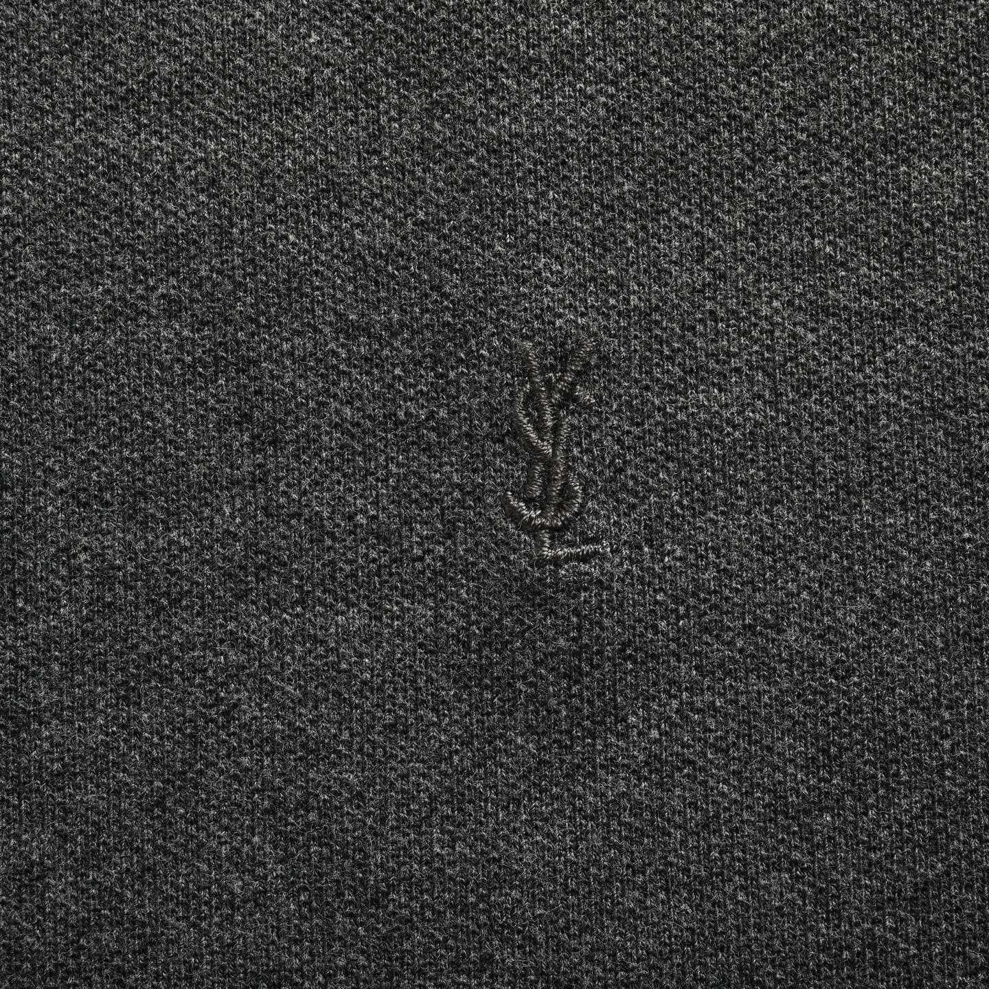 信じられる 今日 Saint Laurent SLP 胸元小ロゴ刺繍ポロ T シャツ