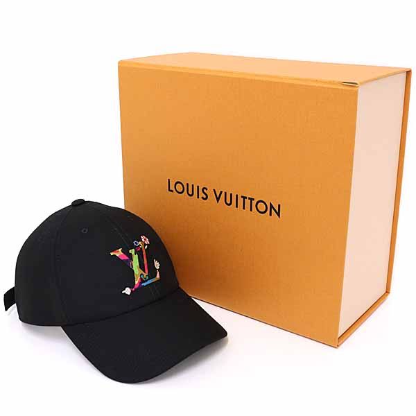 ルイ ヴィトン × 村上隆 LV × TM キャップ･スーパーフラット LOUIS VUITTON 帽子 ブラック マルチカラー M5000M Sランク
