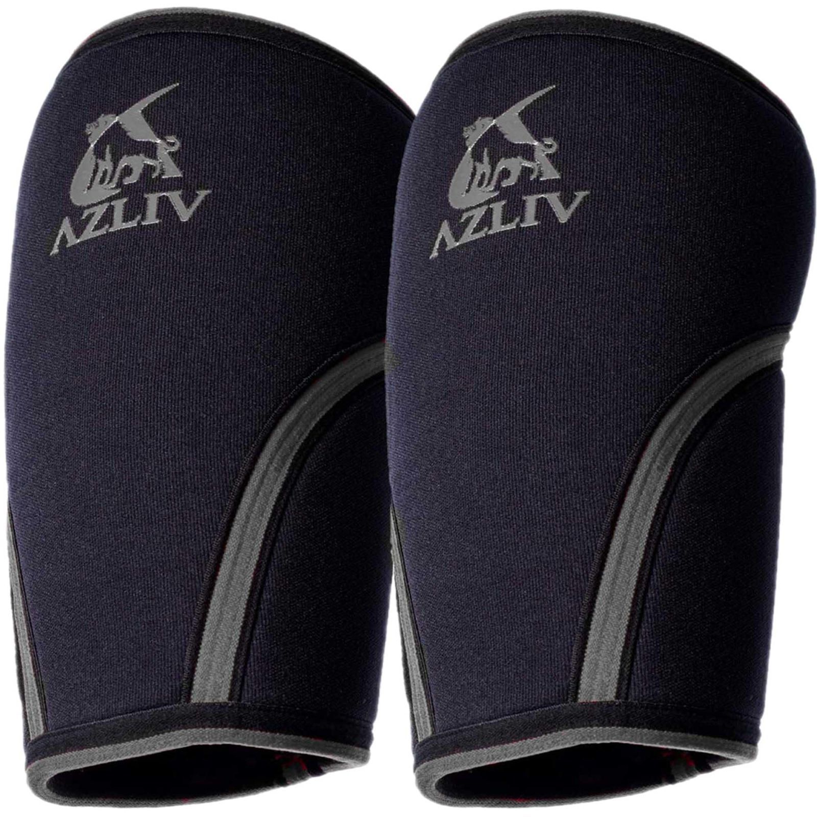 人気商品 AZLIV (アズリブ) ニースリーブ ニーサポーター 膝サポーター 7mm 筋トレ 筋力トレーニング スクワット ウエイトトレーニング ジム (黒 S)