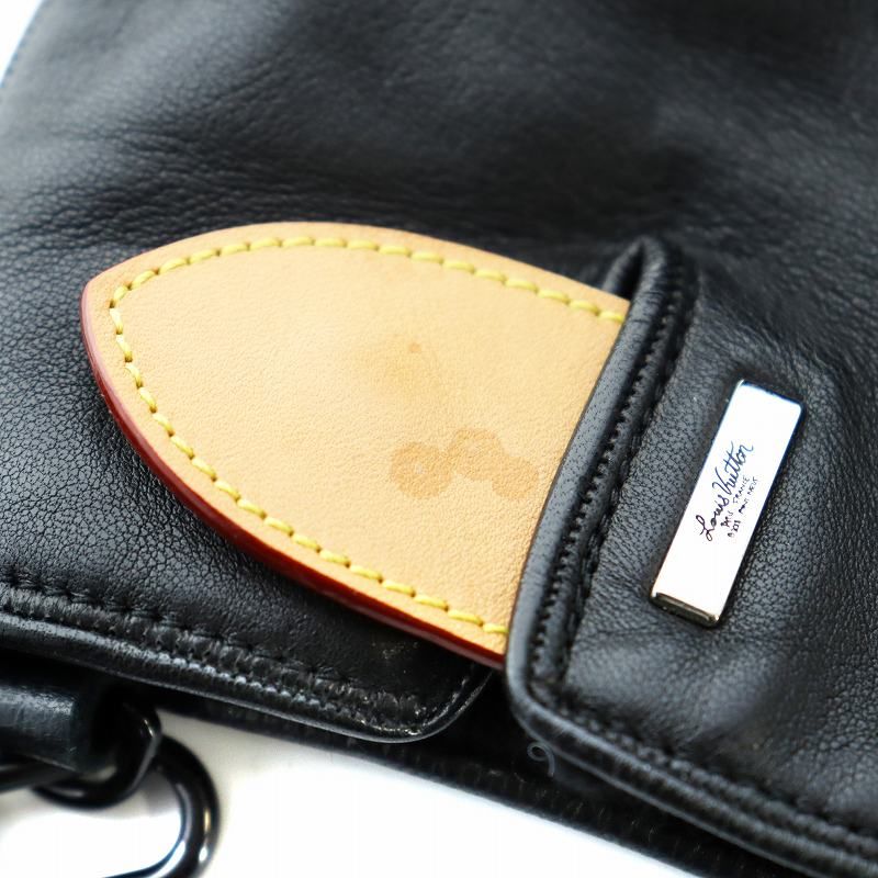 ようすけ様専用 ルイヴィトン レザーグローブ黒 ゴンLVステーブル