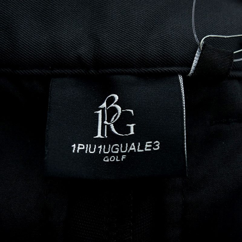 【未使用品】1PIU1UGUALE3 GOLF ロゴリブパンツ サイズ5 未使用 1piu1uguale3 ウノピゥウ 5 ブラック RIB PANTS ロゴ