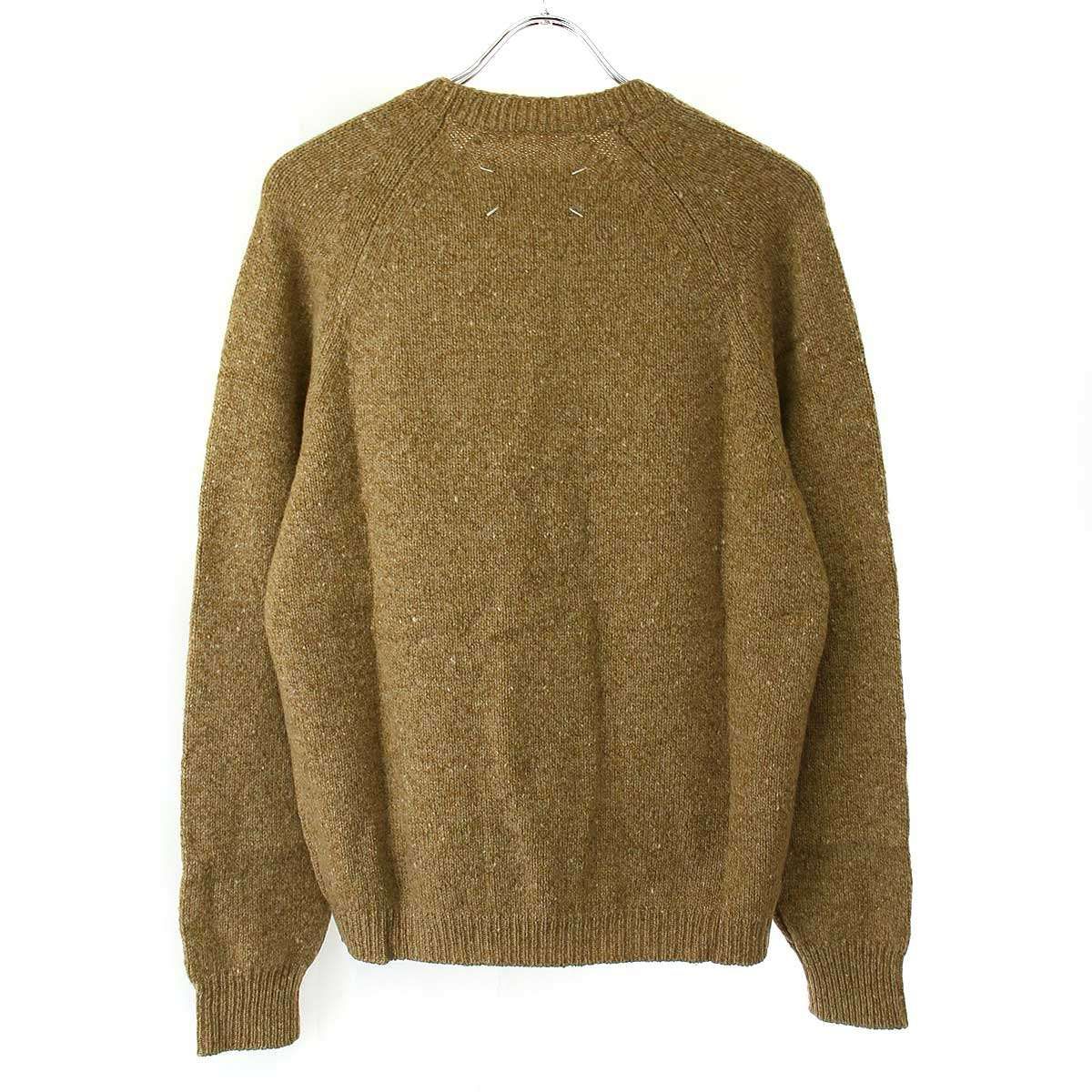 マルタンマルジェラ14 サイズ:S S30GP0169 キャメルクルーネックニット 中古 OK15 Maison Margiela14 メゾン マルジェラ 15AW キャメルニットセーター