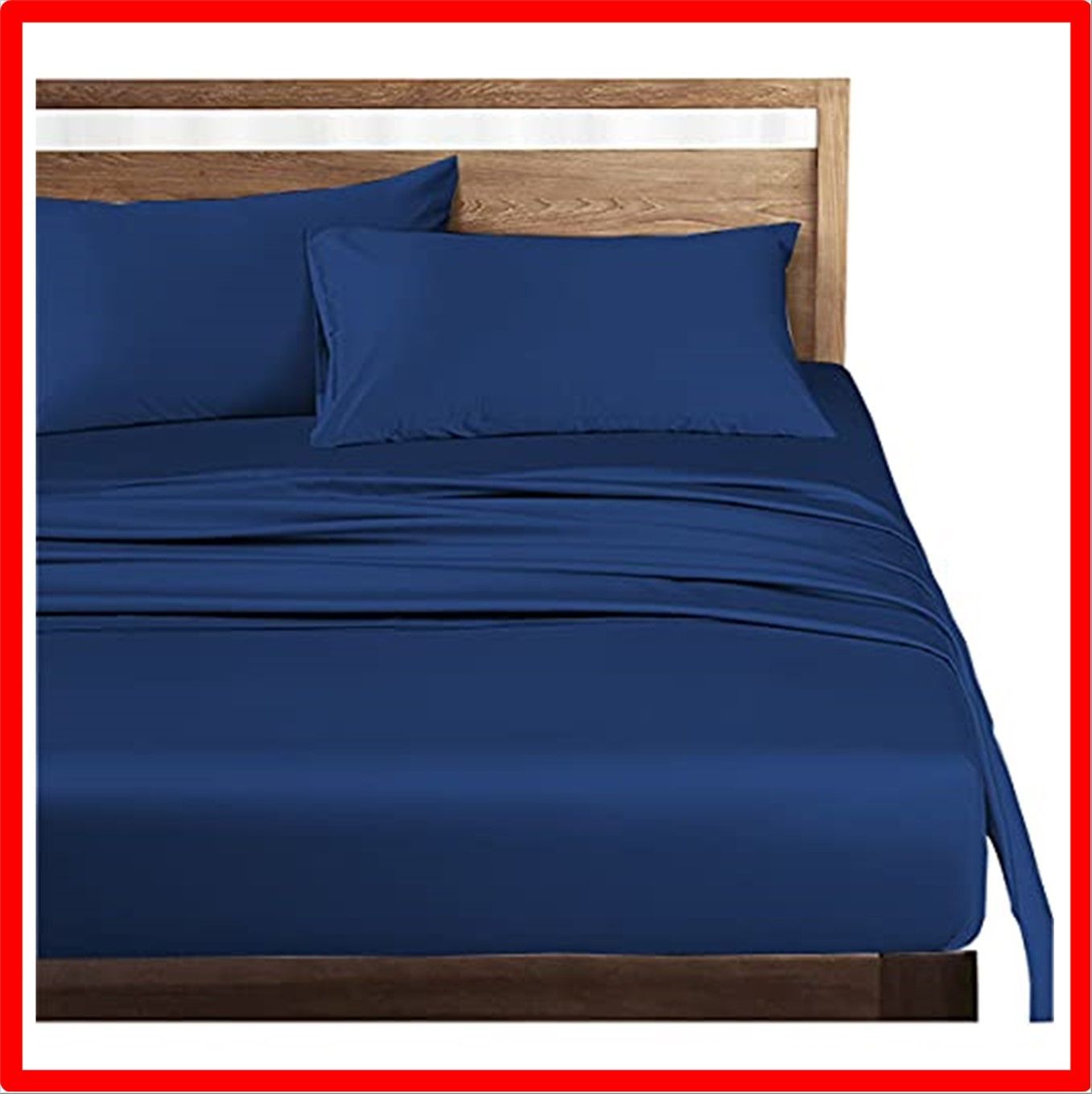 【匿名配送】ネイビー_ボックスシーツ（ダブル-140×200×30cm） ボックスシーツ ダブル 高?綿100％ ホテル品質 シーツ ベッドシーツ サテン織り 