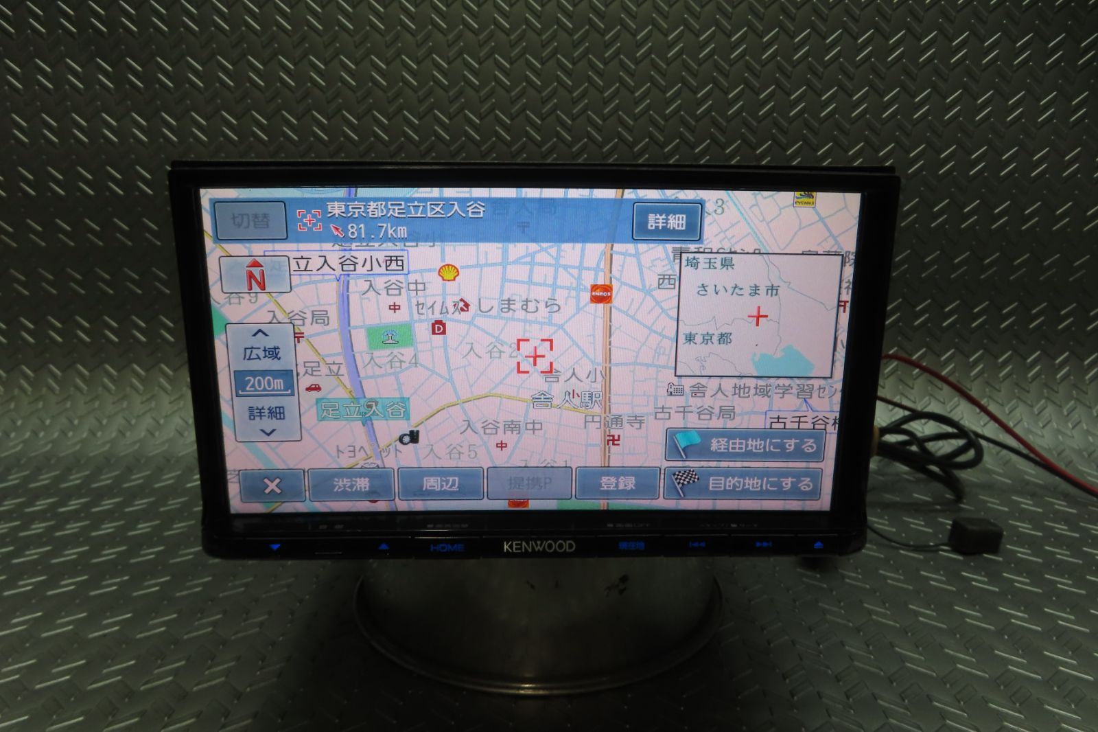 完動品保証付W5811/ケンウッド　メモリーナビ　MDV-D303　TVワンセグ内蔵　ロック解除済